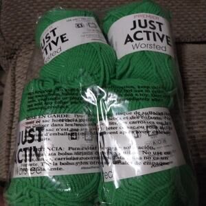 New Premier Just Active Yarn "Neon Green"